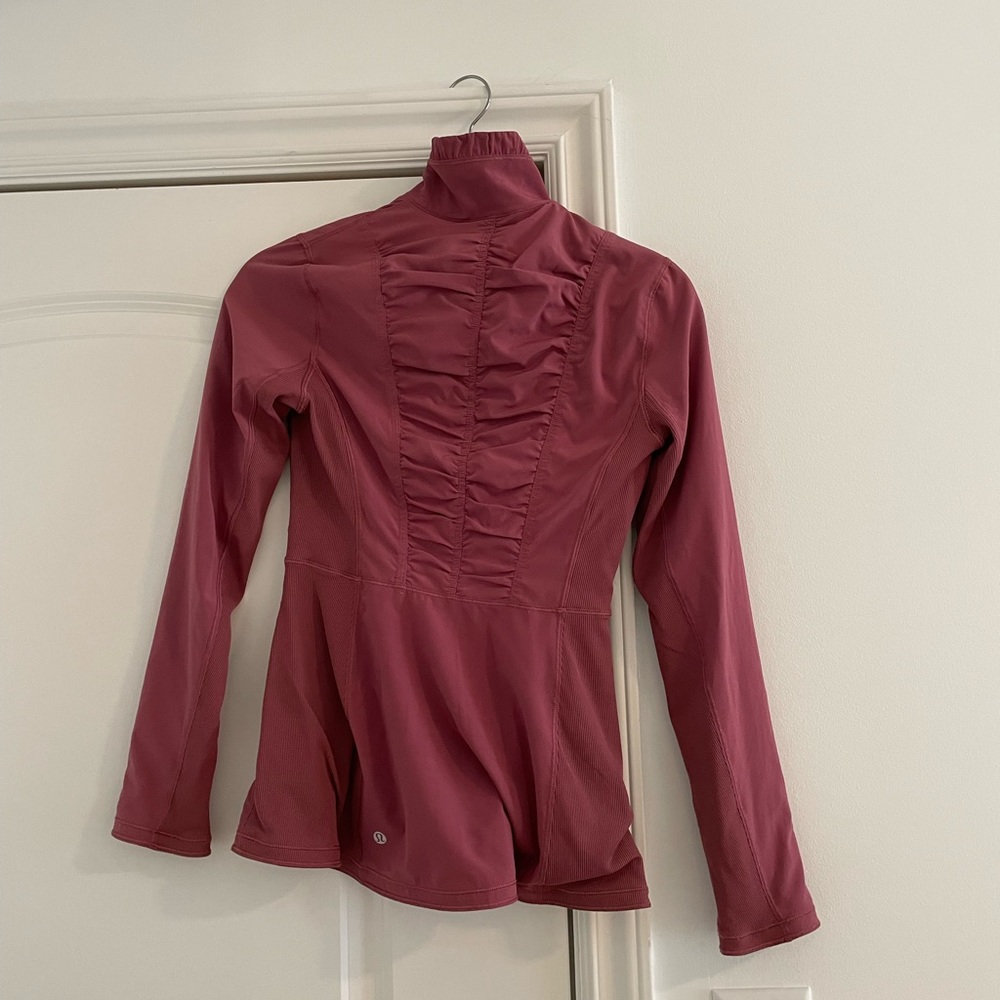 Lululemon Pink Jacket with Ruffles on the Back